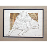 Anatolian Shepherd Cut Paper Art, Matted