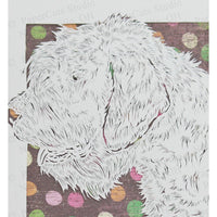 Wirehaired Pointing Griffon Cut Paper Art, Matted