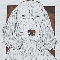 Springer Spaniel Cut Paper Art, Matted