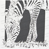 Zebra Cut Paper Art, Matted