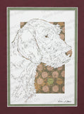 Pointer Cut Paper Art, Matted