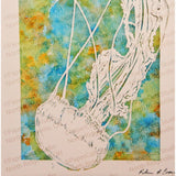 Jellyfish Cut Paper Art, Matted