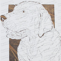 Labrador Retriever Cut Paper Art, Matted