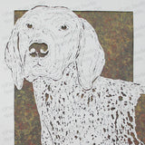 Pointer Cut Paper Art, Matted