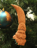 Crooked Santa, Carved Wood Ornament