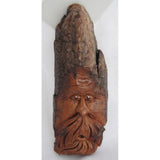 Small Woodspirit, Carved Bark Wall Piece