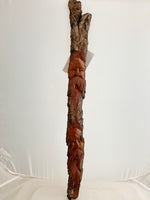 Multi-Woodspirit, Carved Bark Wall Piece