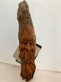 Small Woodspirit, Carved Bark Wall Piece