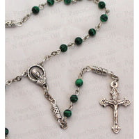 Reconstituted Malachite Rosary- 4MM