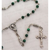 Reconstituted Malachite Rosary- 4MM