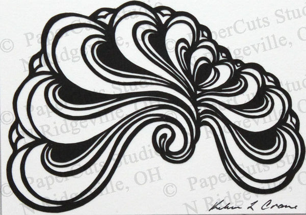 Abstract Cut Paper ACEO