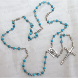 Reconstituted Turquoise Rosary- 4MM
