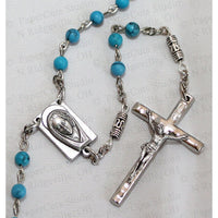 Reconstituted Turquoise Rosary- 4MM
