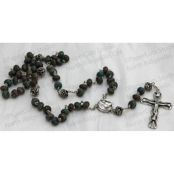 Dyed Rhodonite Rosary, 8MM