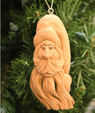 Nightcap Santa, Carved Wood Ornament