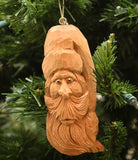 Nightcap Santa, Carved Wood Ornament