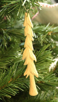 Evergreen Tree, Carved Wood Ornament